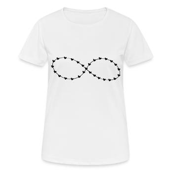 Infinity symbol made of hearts - Women's Breathable T-Shirt - white - Front - AI Model Female 172 dark (172cm)
