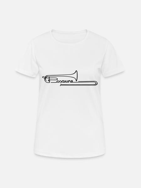 Posaune 2 - Frauen T-Shirt atmungsaktiv - Weiß