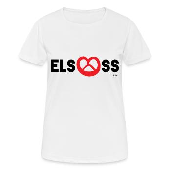 Alsace : Bretzel - T-shirt respirant Femme - blanc - Devant - AI Model Female 172 dark (172cm)