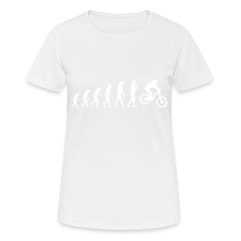 Downhill Vélo Evolution - T-shirt respirant Femme - blanc - Devant - AI Model Female 172 dark (172cm)