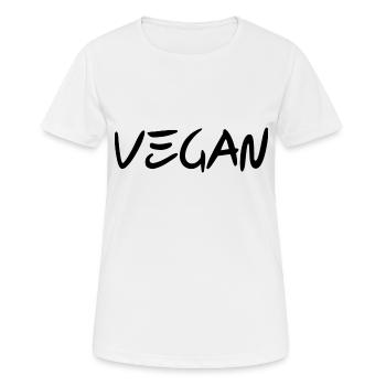 VEGAN - Animal rights - Bio - Frauen T-Shirt atmungsaktiv - Weiß - Vorne - AI Model Female 172 dark (172cm)