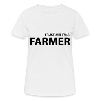 farmer - Frauen T-Shirt atmungsaktiv - Weiß - Vorne - AI Model Female 172 dark (172cm)