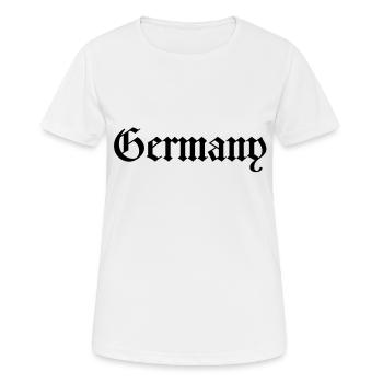 germany - Women's Breathable T-Shirt - white - Front - AI Model Female 172 dark (172cm)