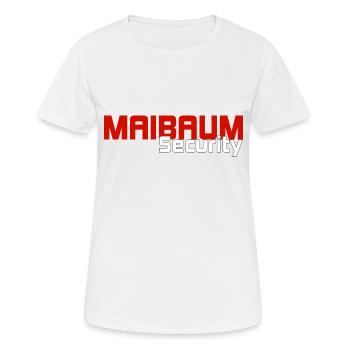 Maibaum Security Aufpasser Shirt - Frauen T-Shirt atmungsaktiv - Weiß - Vorne - AI Model Female 172 dark (172cm)
