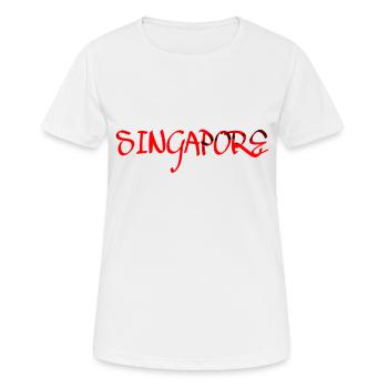 Singapore City-State Asia - Women's Breathable T-Shirt - white - Front - AI Model Female 172 dark (172cm)