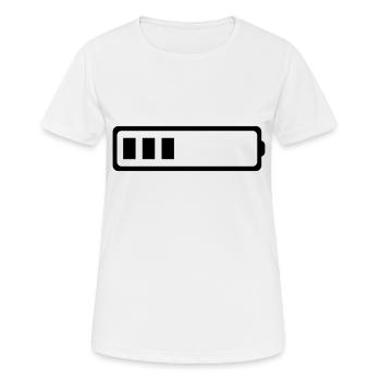 3-BATTERIE - Frauen T-Shirt atmungsaktiv - Weiß - Vorne - AI Model Female 172 dark (172cm)
