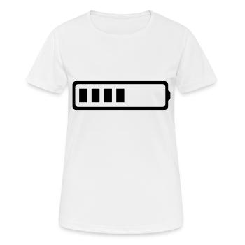 BATTERIE 4 BATONS - Frauen T-Shirt atmungsaktiv - Weiß - Vorne - AI Model Female 172 dark (172cm)