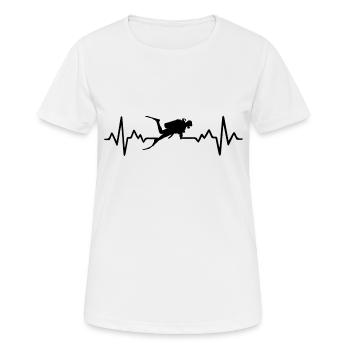 Diving Dive plonger - T-shirt respirant Femme - blanc - Devant - AI Model Female 172 dark (172cm)