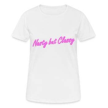 Neon Naughty by classy lettering - Women's Breathable T-Shirt - white - Front - AI Model Female 172 dark (172cm)