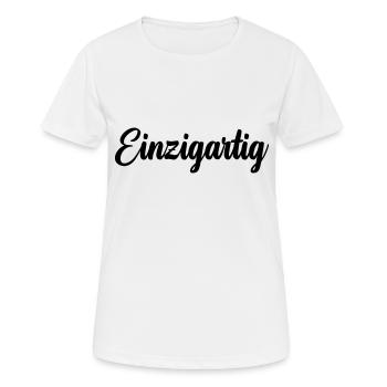 Einzigartig - Frauen T-Shirt atmungsaktiv - Weiß - Vorne - AI Model Female 172 dark (172cm)