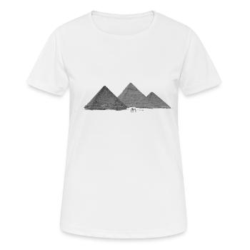 Die Pyramiden von Gizeh - Frauen T-Shirt atmungsaktiv - Weiß - Vorne - AI Model Female 172 dark (172cm)