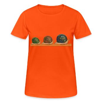 Snails - Women's Breathable T-Shirt - neon orange - Front - AI Model Female 172 dark (172cm)