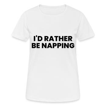 I'd Rather Be Napping - Women's Breathable T-Shirt - white - Front - AI Model Female 172 dark (172cm)