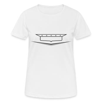 Classic Car Emblem Rahmen leer, selber gestalten - Frauen T-Shirt atmungsaktiv - Weiß - Vorne - AI Model Female 172 dark (172cm)