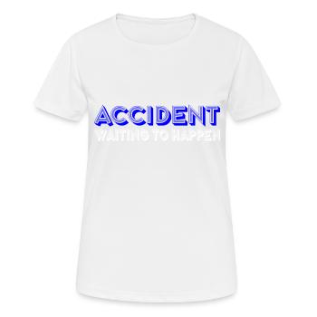 Accident en attente 8 - T-shirt respirant Femme - blanc - Devant - AI Model Female 172 dark (172cm)