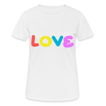Aimez les pensées positives, l’attitude positive - T-shirt respirant Femme - blanc - Devant - AI Model Female 172 dark (172cm)