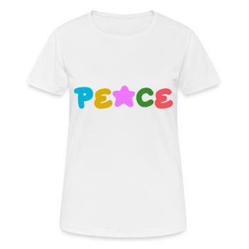 Frieden positives Denken - Frauen T-Shirt atmungsaktiv - Weiß - Vorne - AI Model Female 172 dark (172cm)