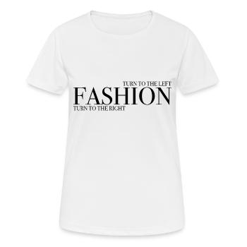 Fashion - Turn to the Left, Turn to the Right. - Women's Breathable T-Shirt - white - Front - AI Model Female 172 dark (172cm)