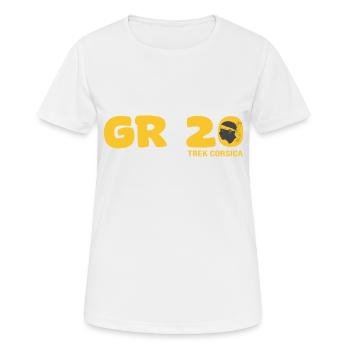 GR 20 trek corse gr 20 trekking randonnée - Frauen T-Shirt atmungsaktiv - Weiß - Vorne - AI Model Female 172 dark (172cm)