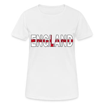 England in national colours - Women's Breathable T-Shirt - white - Front - AI Model Female 172 dark (172cm)