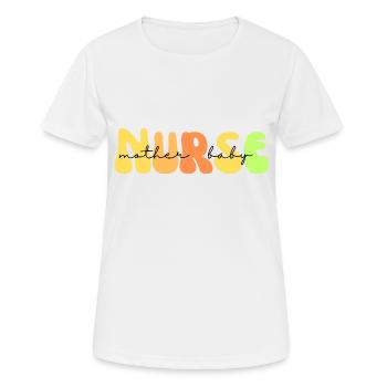 mutter baby krankenschwester - Frauen T-Shirt atmungsaktiv - Weiß - Vorne - AI Model Female 172 dark (172cm)
