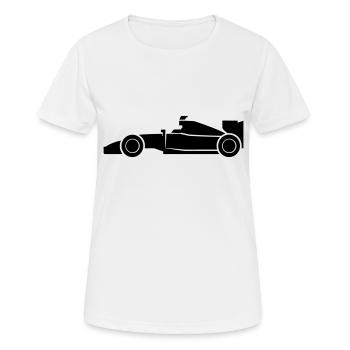 Rennwagen - Frauen T-Shirt atmungsaktiv - Weiß - Vorne - AI Model Female 172 dark (172cm)