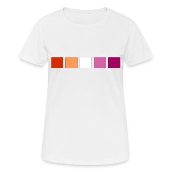 Subtiler lesbischer Stolz - Frauen T-Shirt atmungsaktiv - Weiß - Vorne - AI Model Female 172 dark (172cm)
