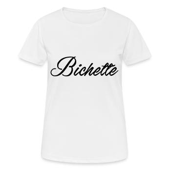 Bichette - T-shirt respirant Femme - blanc - Devant - AI Model Female 172 dark (172cm)