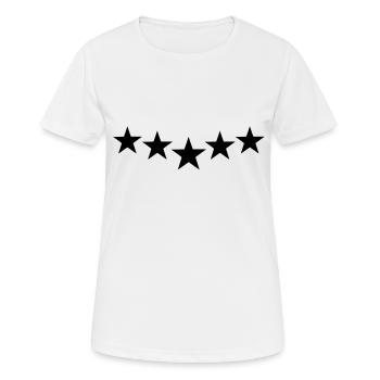 black stars - T-shirt respirant Femme - blanc - Devant - AI Model Female 172 dark (172cm)