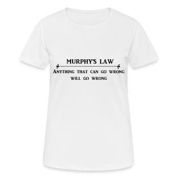 loi de murphy - T-shirt respirant Femme - blanc - Devant - AI Model Female 172 dark (172cm)