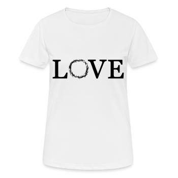 Love - Frauen T-Shirt atmungsaktiv - Weiß - Vorne - AI Model Female 172 dark (172cm)