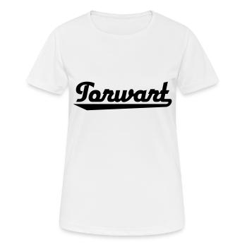 Torwart - Frauen T-Shirt atmungsaktiv - Weiß - Vorne - AI Model Female 172 dark (172cm)