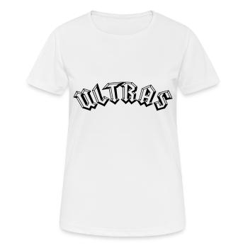 ULTRAS - Frauen T-Shirt atmungsaktiv - Weiß - Vorne - AI Model Female 172 dark (172cm)