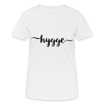 Idée de cadeau d'écriture hygge danois hyggelig - T-shirt respirant Femme - blanc - Devant - AI Model Female 172 dark (172cm)