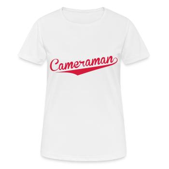 Cameraman / Camera / Video / Cadreur - T-shirt respirant Femme - blanc - Devant - AI Model Female 172 dark (172cm)