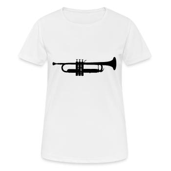 La musique d'orchestre de trompettes c'est la vie - T-shirt respirant Femme - blanc - Devant - AI Model Female 172 dark (172cm)