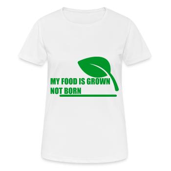 My Food Is Grown, Not Born 2 - T-shirt respirant Femme - blanc - Devant - AI Model Female 172 dark (172cm)
