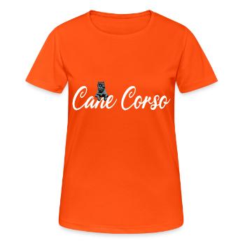 Cane Corso pour un propriétaire de Cane Corso Cane - T-shirt respirant Femme - orange néon - Devant - AI Model Female 172 dark (172cm)