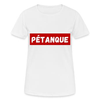 Pétanque - T-shirt respirant Femme - blanc - Devant - AI Model Female 172 dark (172cm)