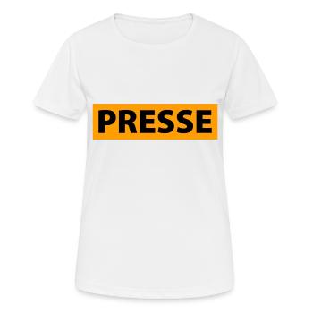 presse - T-shirt respirant Femme - blanc - Devant - AI Model Female 172 dark (172cm)
