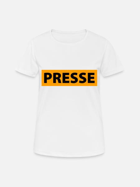 presse - T-shirt respirant Femme - blanc