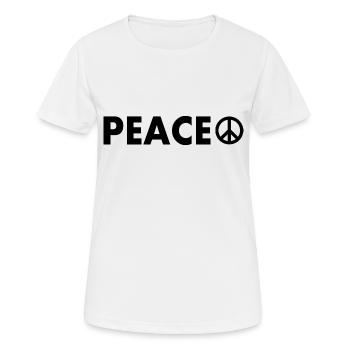 Peace - T-shirt respirant Femme - blanc - Devant - AI Model Female 172 dark (172cm)