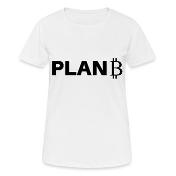 LE BITCOIN - T-shirt respirant Femme - blanc - Devant - AI Model Female 172 dark (172cm)