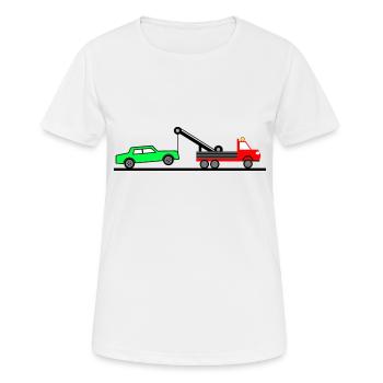 Dépanneuse - T-shirt respirant Femme - blanc - Devant - AI Model Female 172 dark (172cm)