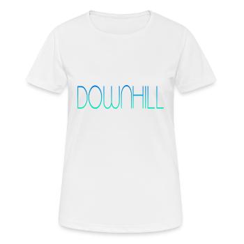 Downhill - Frauen T-Shirt atmungsaktiv - Weiß - Vorne - AI Model Female 172 dark (172cm)