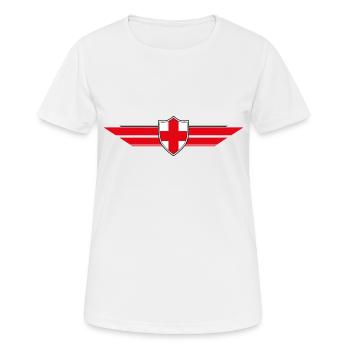England Fan Weltmeisterschaft - Frauen T-Shirt atmungsaktiv - Weiß - Vorne - AI Model Female 172 dark (172cm)