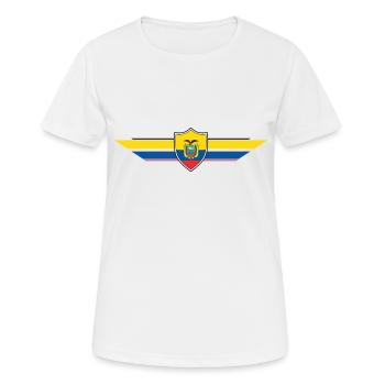 Ecuador Fan Weltmeisterschaft - Frauen T-Shirt atmungsaktiv - Weiß - Vorne - AI Model Female 172 dark (172cm)