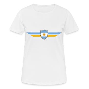 Argentinien Fan Weltmeisterschaft - Frauen T-Shirt atmungsaktiv - Weiß - Vorne - AI Model Female 172 dark (172cm)