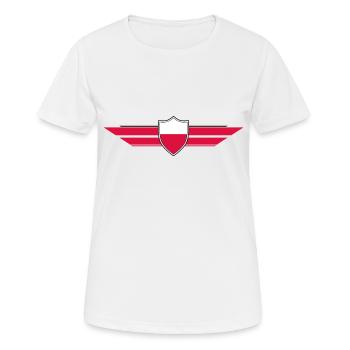 Polen Fan Weltmeisterschaft - Frauen T-Shirt atmungsaktiv - Weiß - Vorne - AI Model Female 172 dark (172cm)