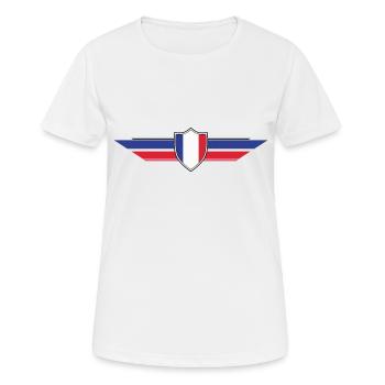 Coupe du monde des supporters de France - T-shirt respirant Femme - blanc - Devant - AI Model Female 172 dark (172cm)